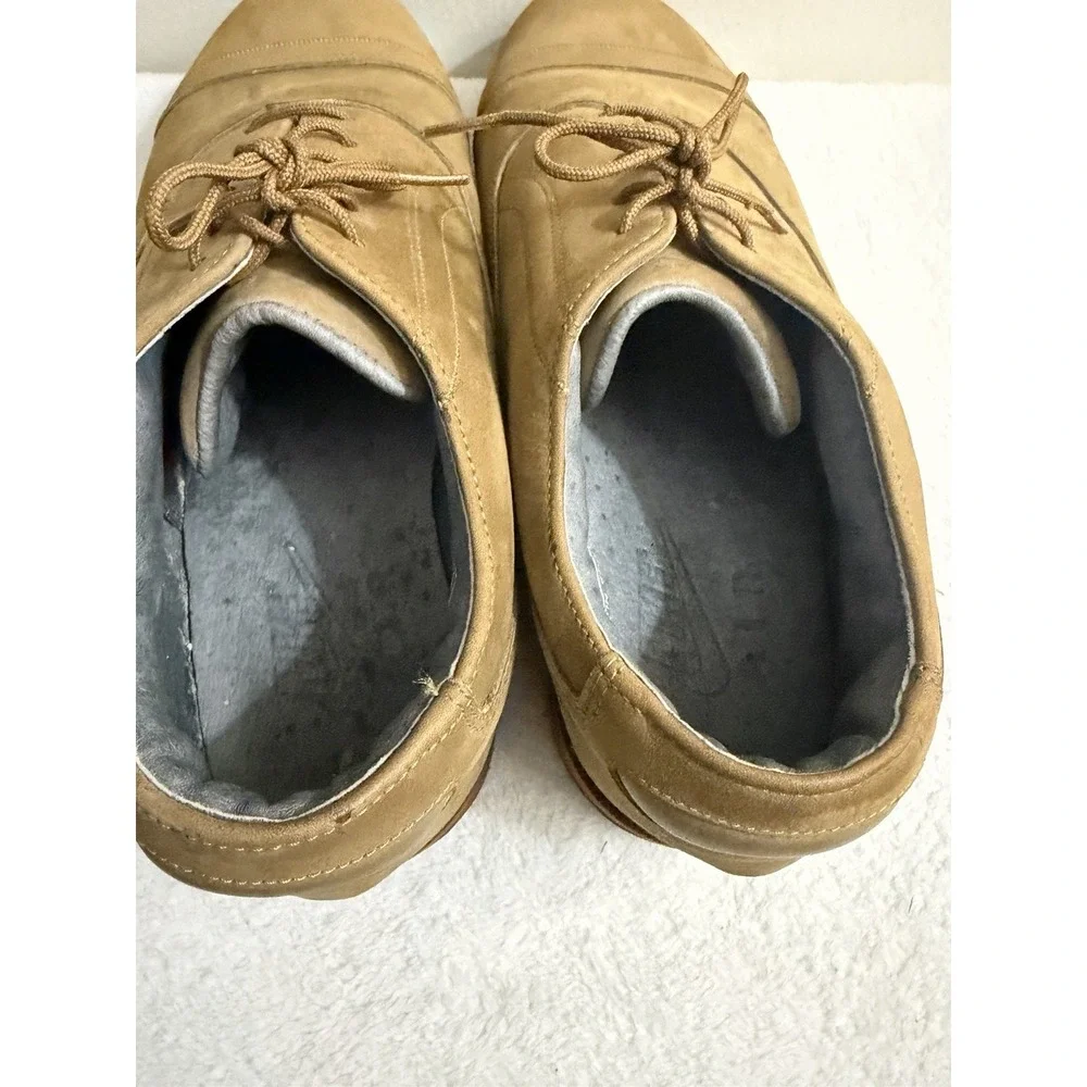 Vintage NIKE Air Golf Suede Leather Spiked Shoes Men's Size 9 Brown 90s Normcore